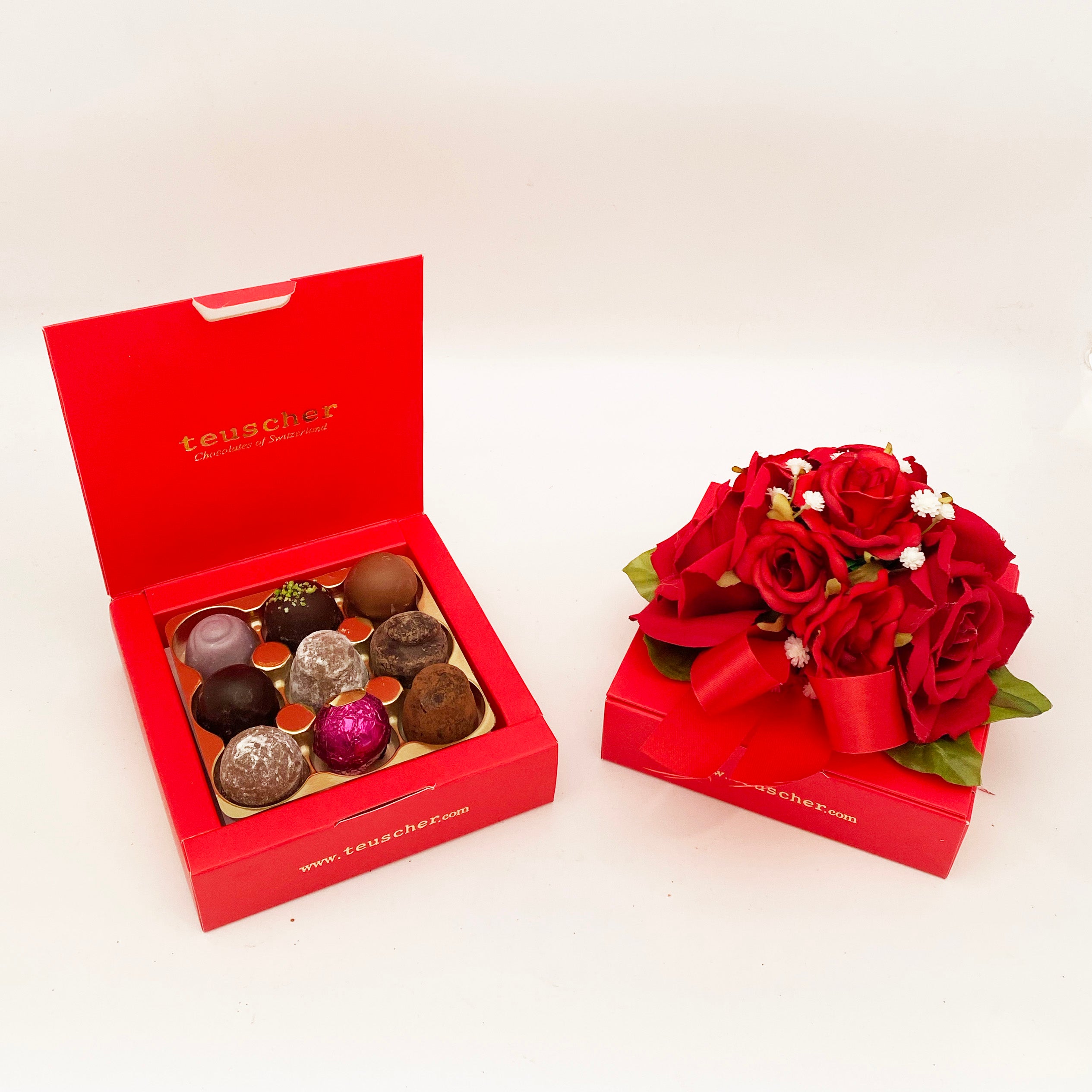 Rose Bouquet Floral Box (9 Truffles)