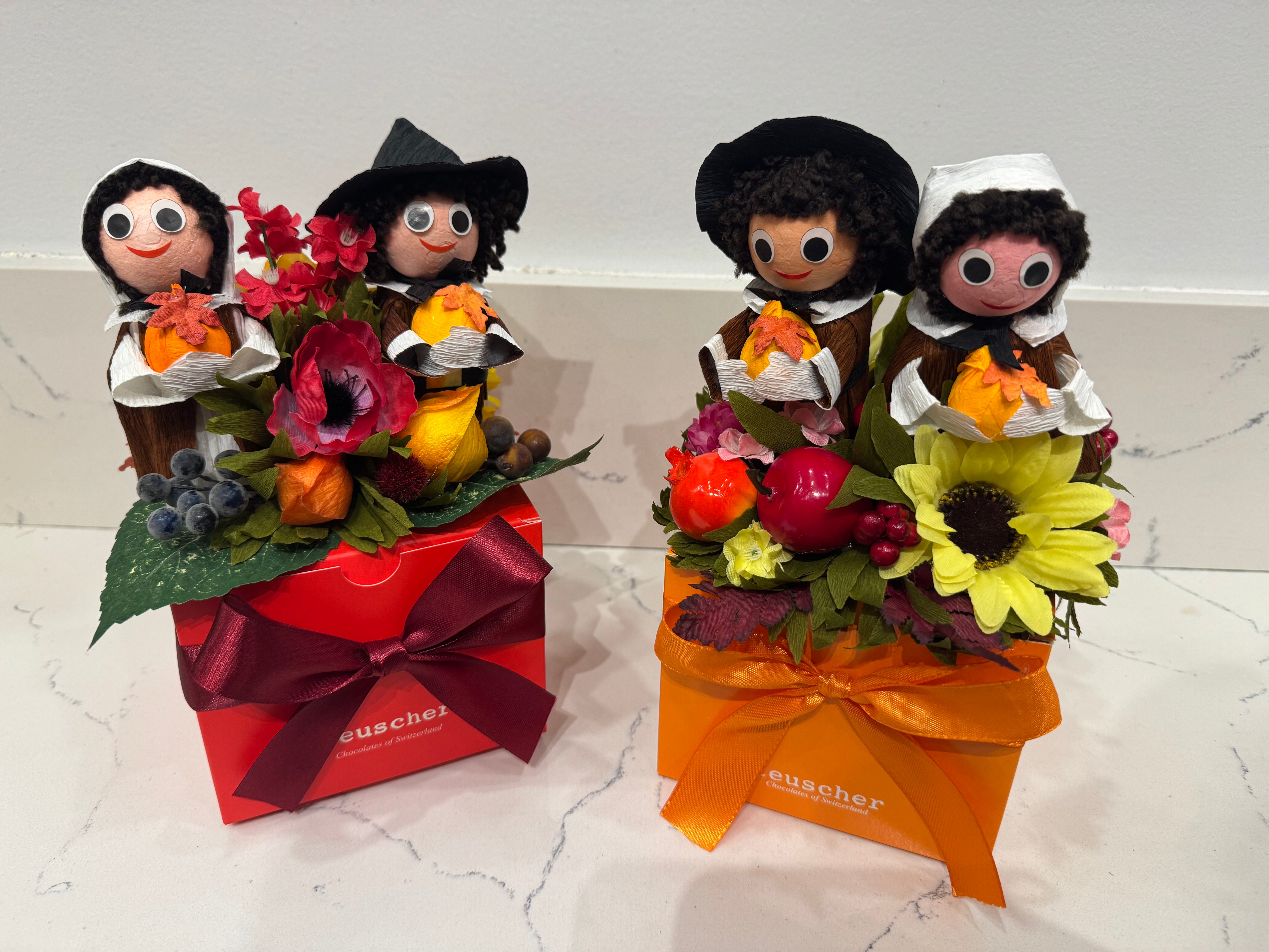 Large 48 Piece Thanksgiving Pilgrim Truffle Box