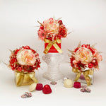 Candy Cane Floral Holiday Truffle Boxes