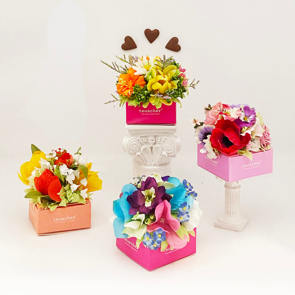 Valentine's Floral Box (4 Truffles)