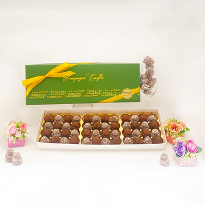Dark and Milk Champagne Truffles