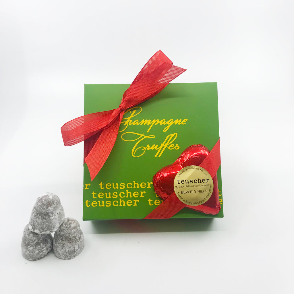 Valentine's Day Champagne Truffle Box with Solid Heart